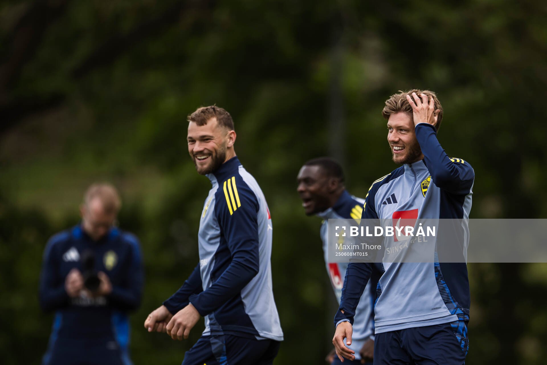 Jesper Karlström and Anton Saletros of the Swedish men's