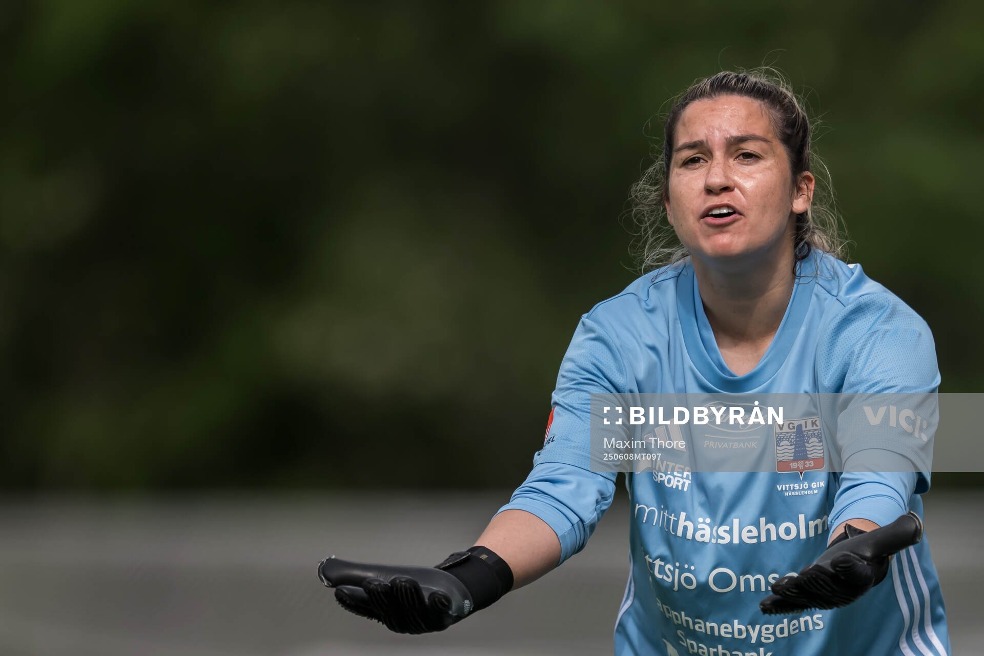 Vittsjös målvakt Savannah Madden deppar