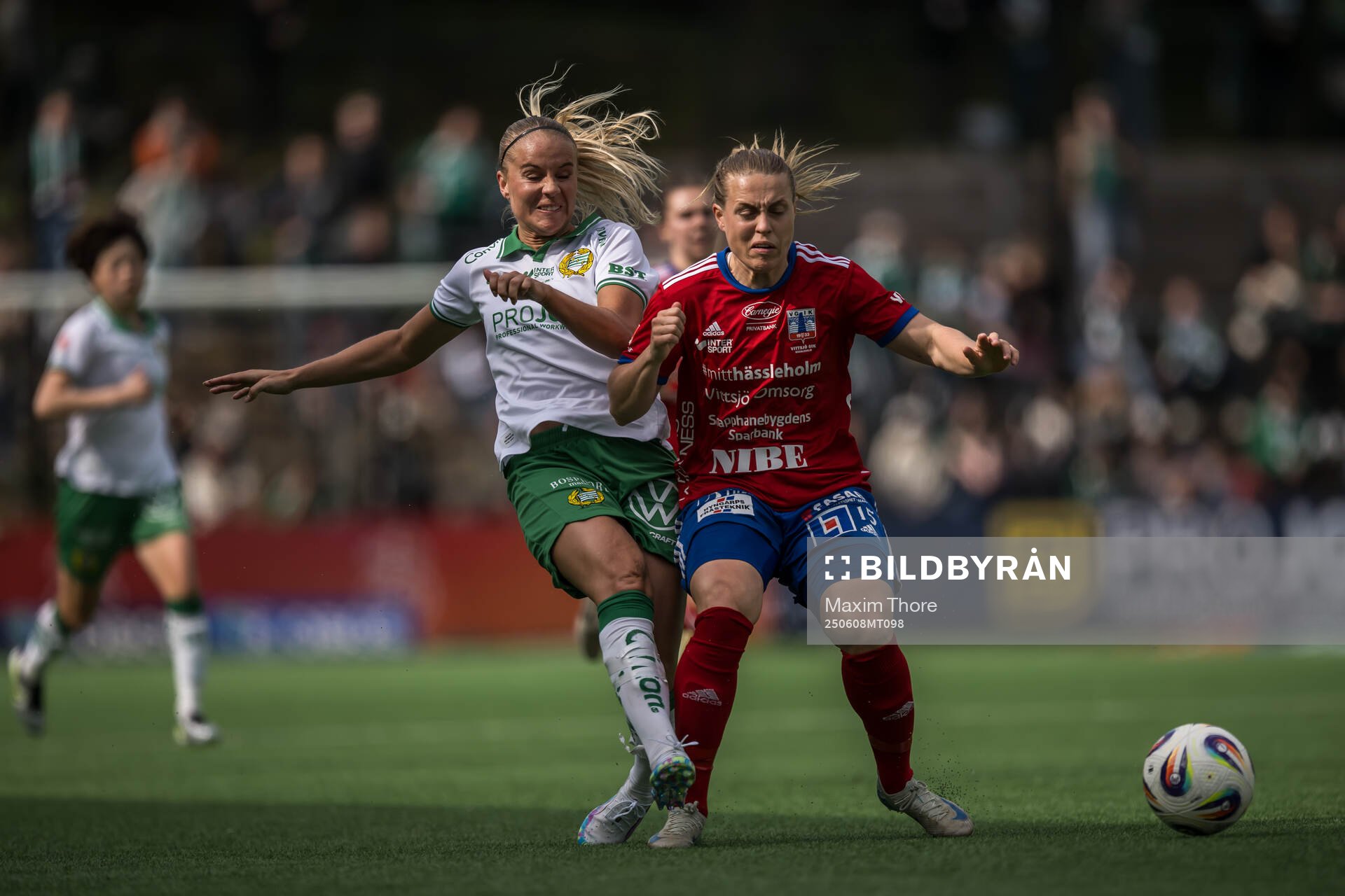Hammarbys Stina Lennartsson och Vittsjös Olivia Wänglund