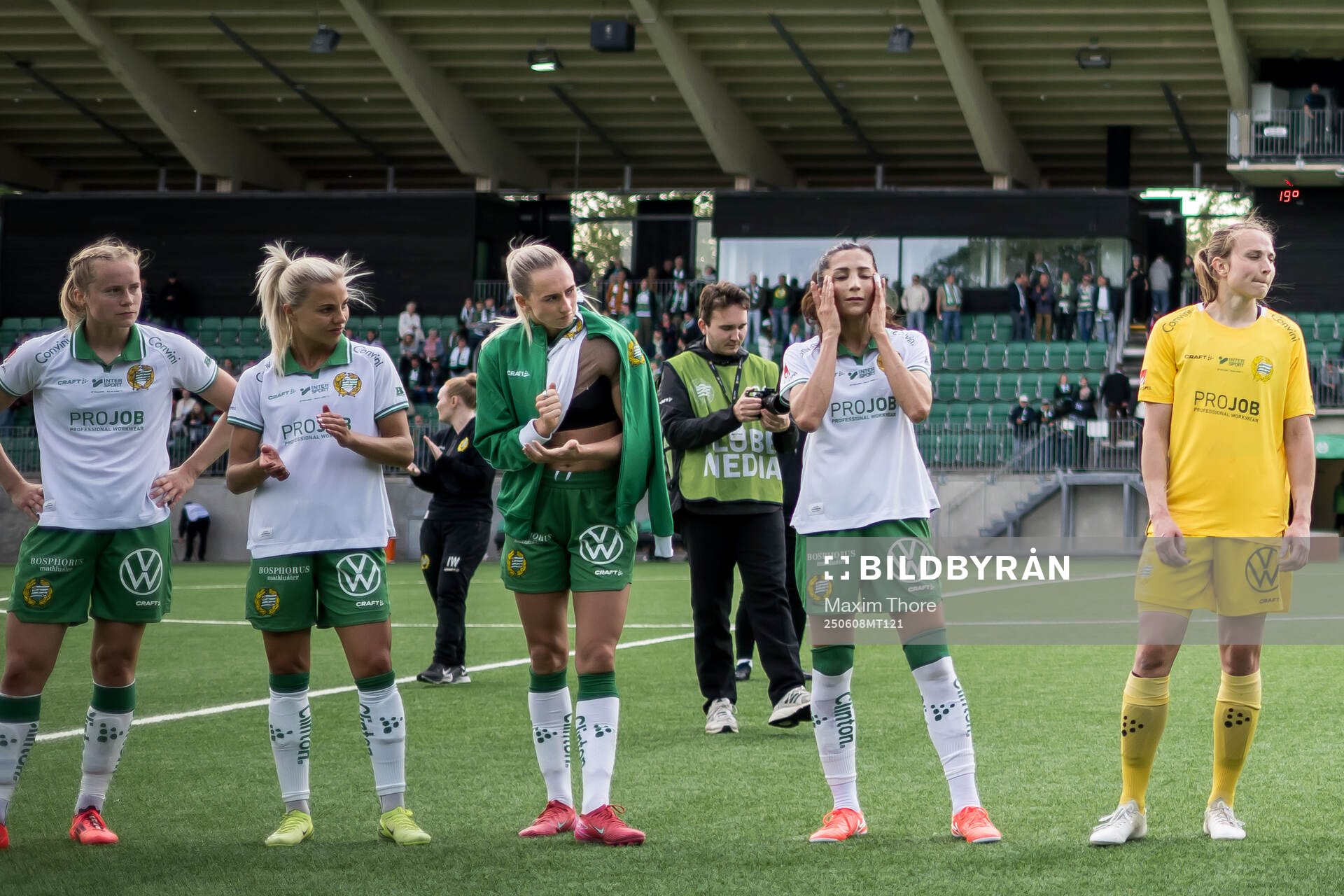 Hammarbys Lotta Ökvist, Ellen Wangerheim , Nadia Nadim och
