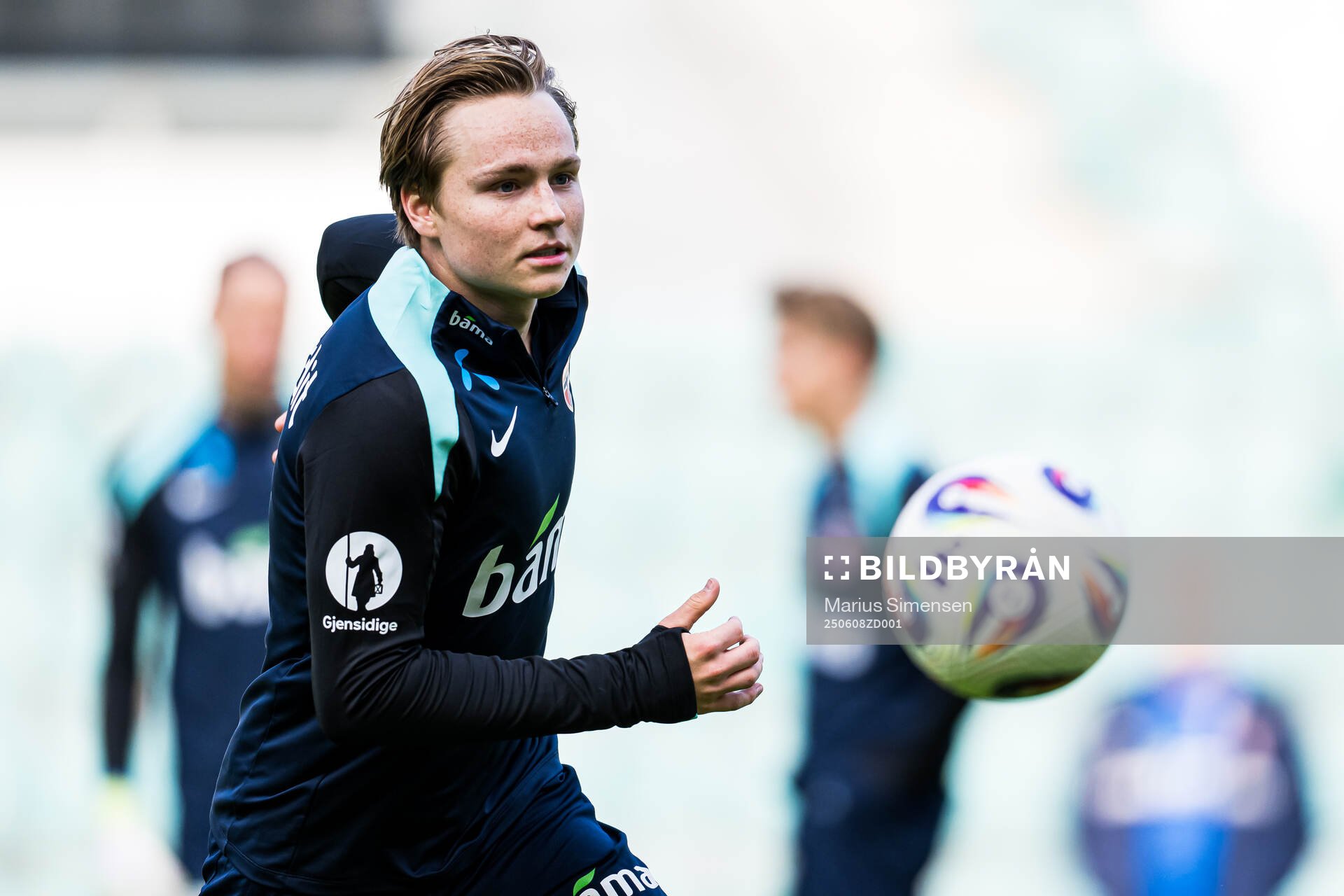 Andreas Schjelderup of the Norwegian national football team