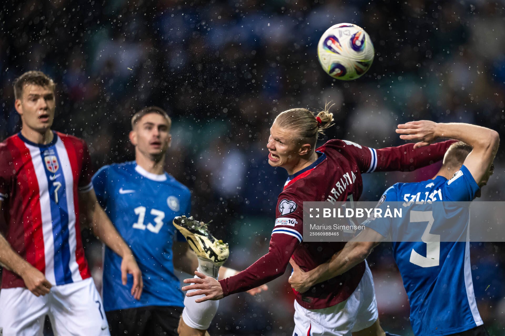 Erling Braut Haaland of Norway and Joseph Saliste of Estonia
