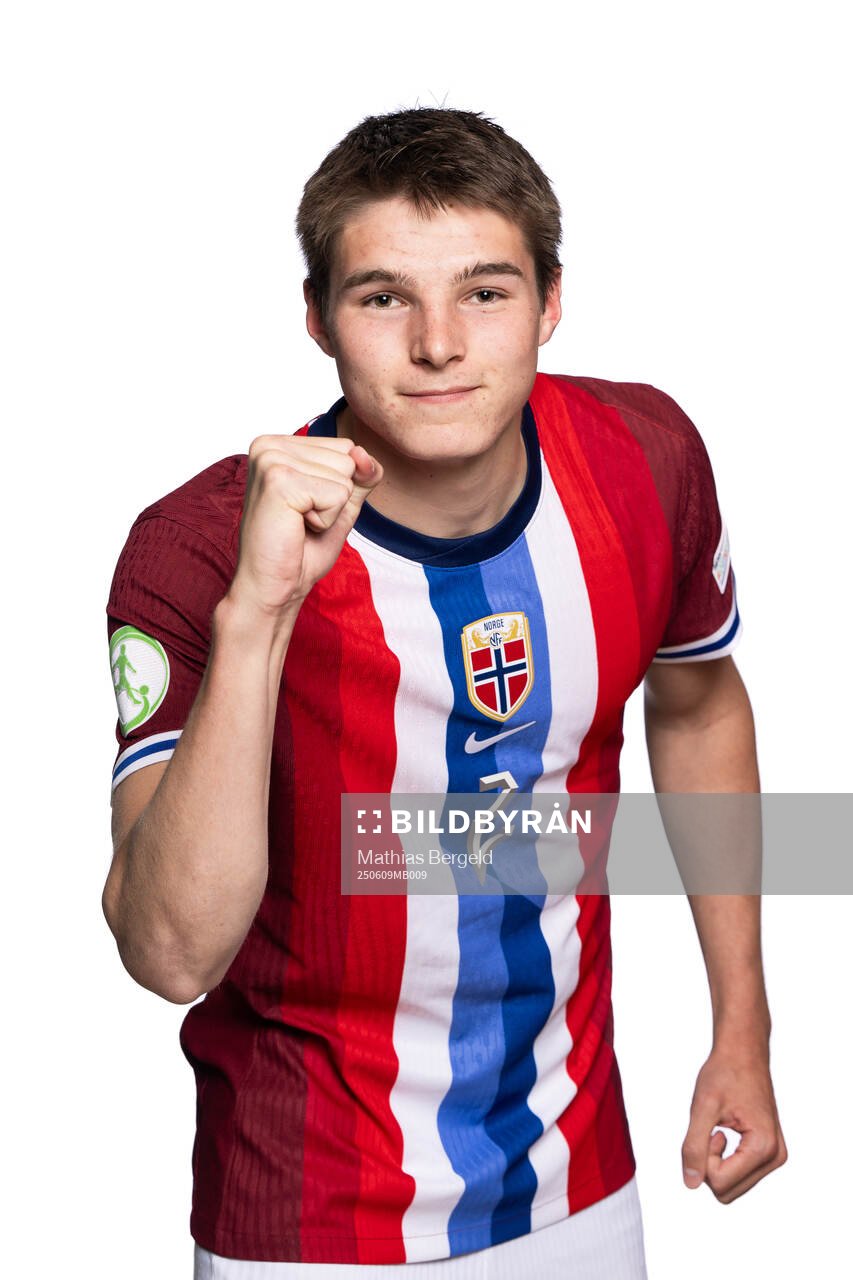 Luca Høyland of the Norwegian under-19 national football