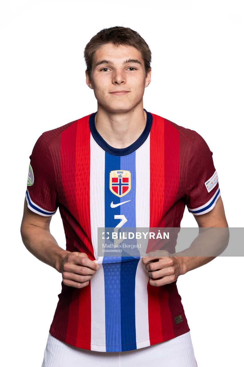 Luca Høyland of the Norwegian under-19 national football
