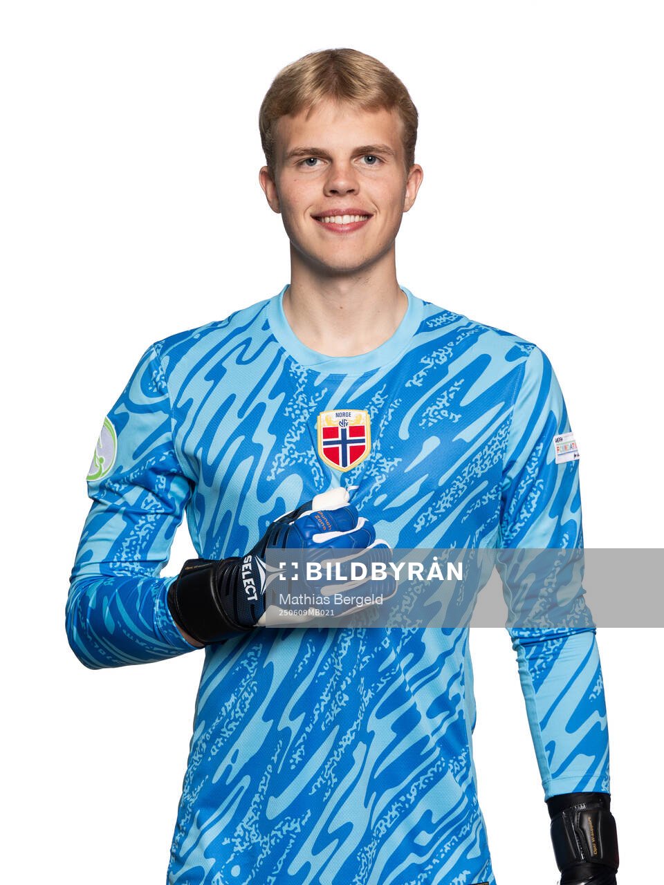 Goalkeeper Daniel Gjerde Sætren of the Norwegian under-19