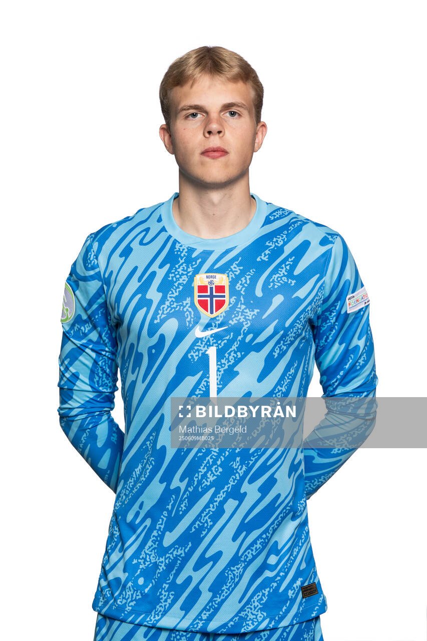 Goalkeeper Daniel Gjerde Sætren of the Norwegian under-19