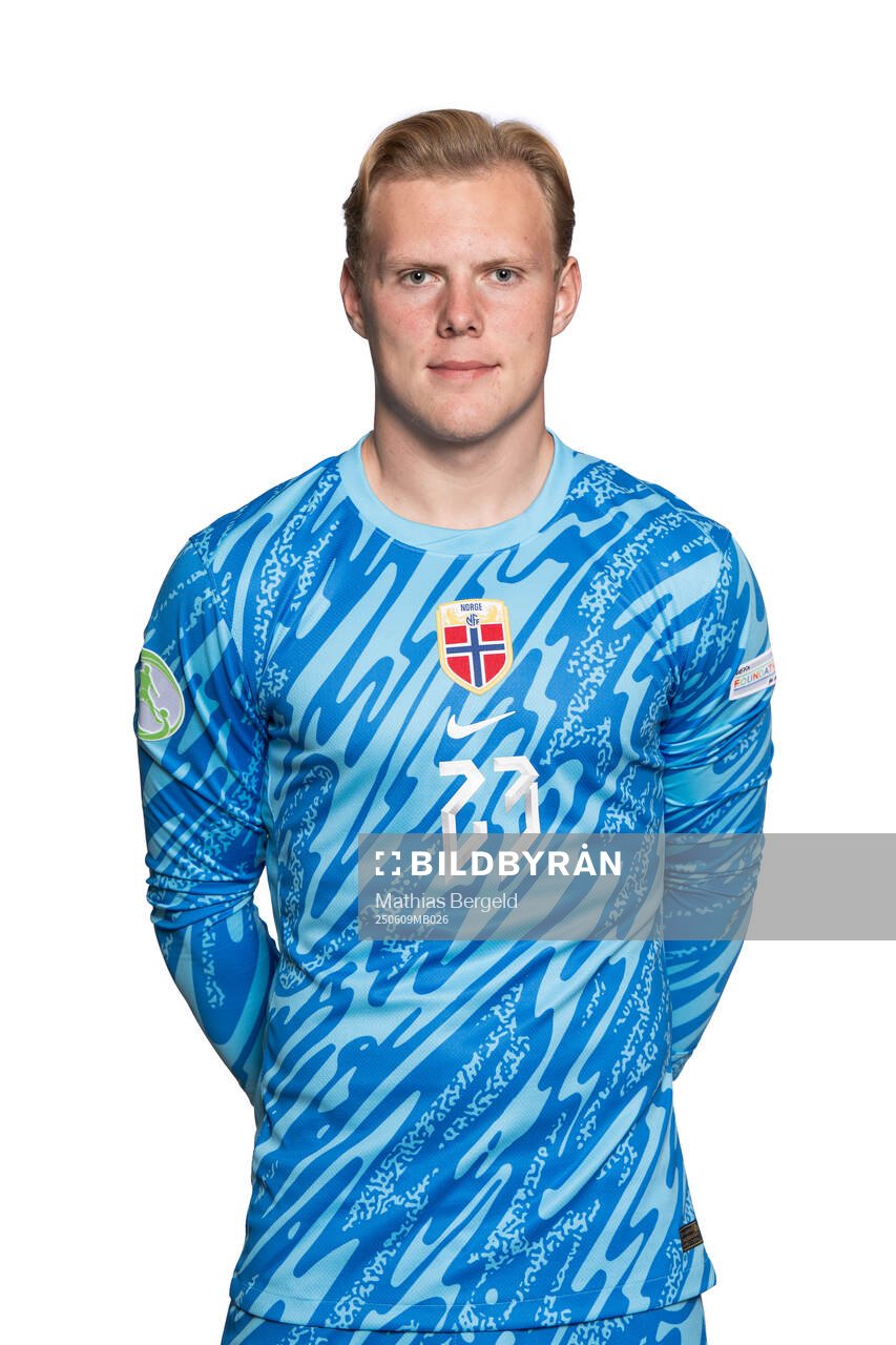 Goalkeeper Einar Bøe Fauskanger of the Norwegian under-19