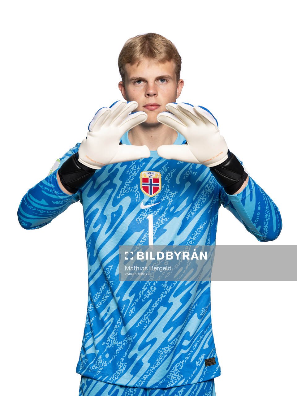 Goalkeeper Daniel Gjerde Sætren of the Norwegian under-19