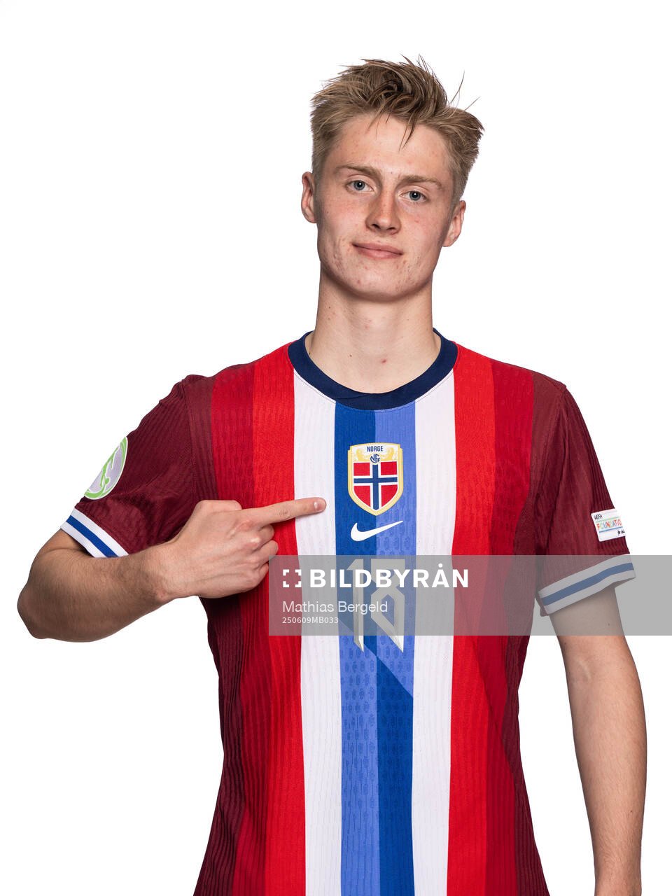 Lars Remmem of the Norwegian under-19 national football