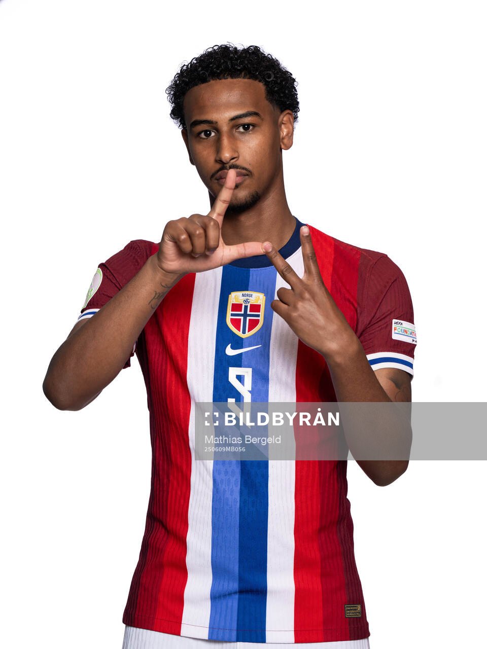 Faniel Tewelde of the Norwegian under-19 national football