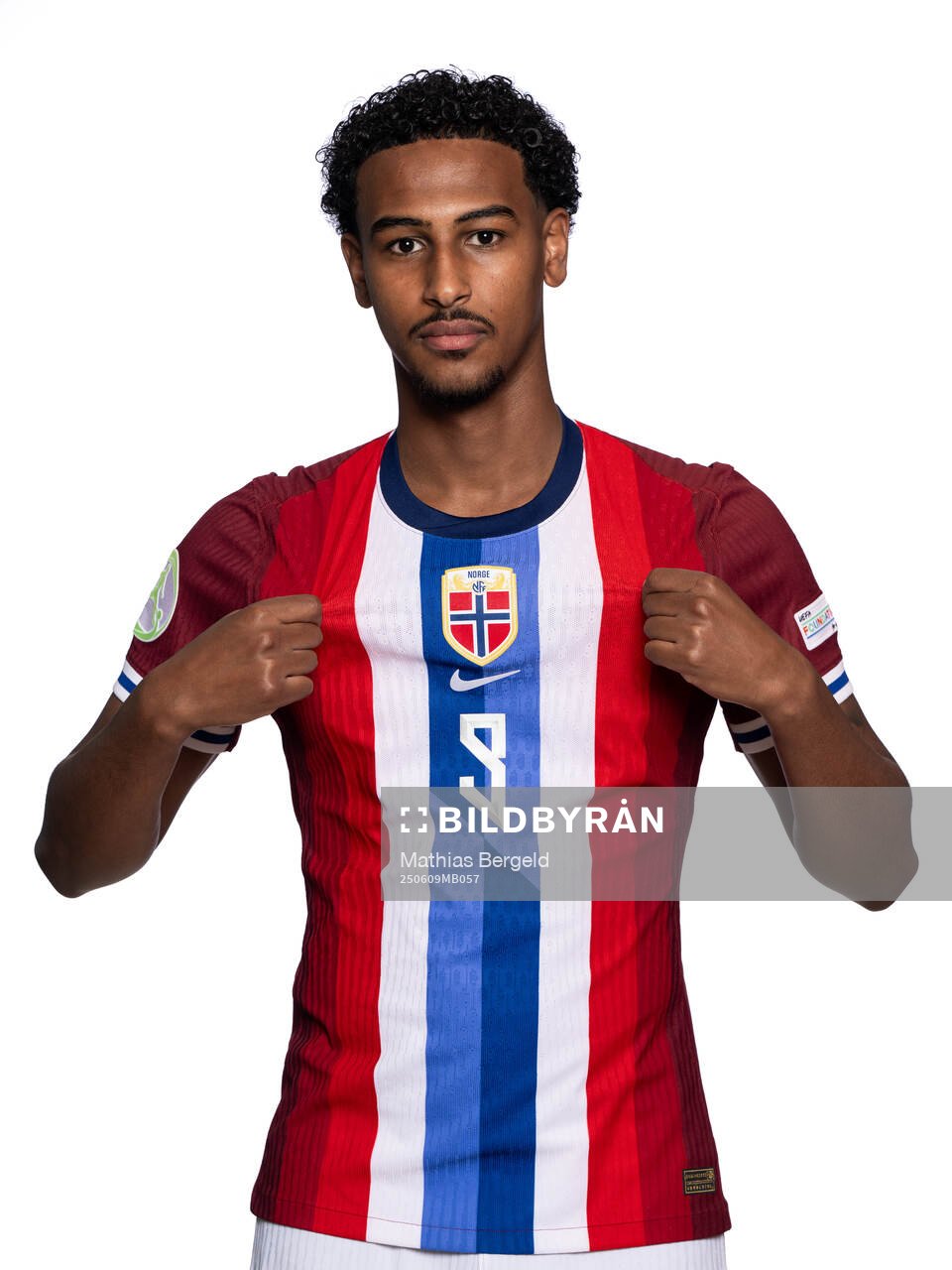 Faniel Tewelde of the Norwegian under-19 national football