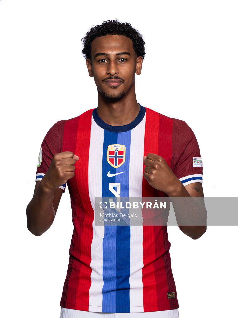 Faniel Tewelde of the Norwegian under-19 national football