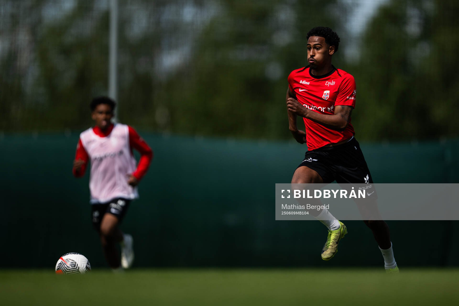 Faniel Tewelde of the Norwegian under-19 national football