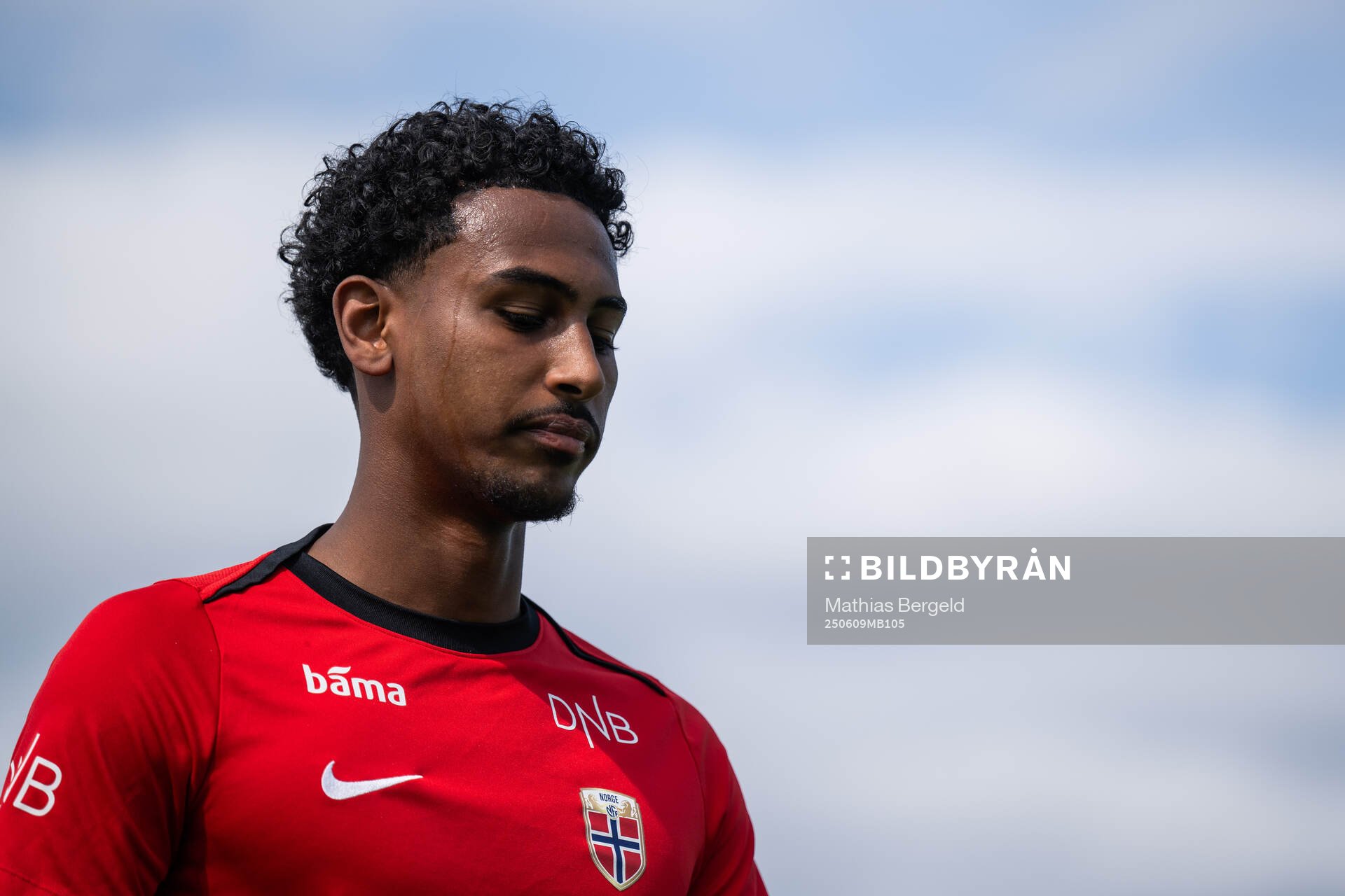 Faniel Tewelde of the Norwegian under-19 national football