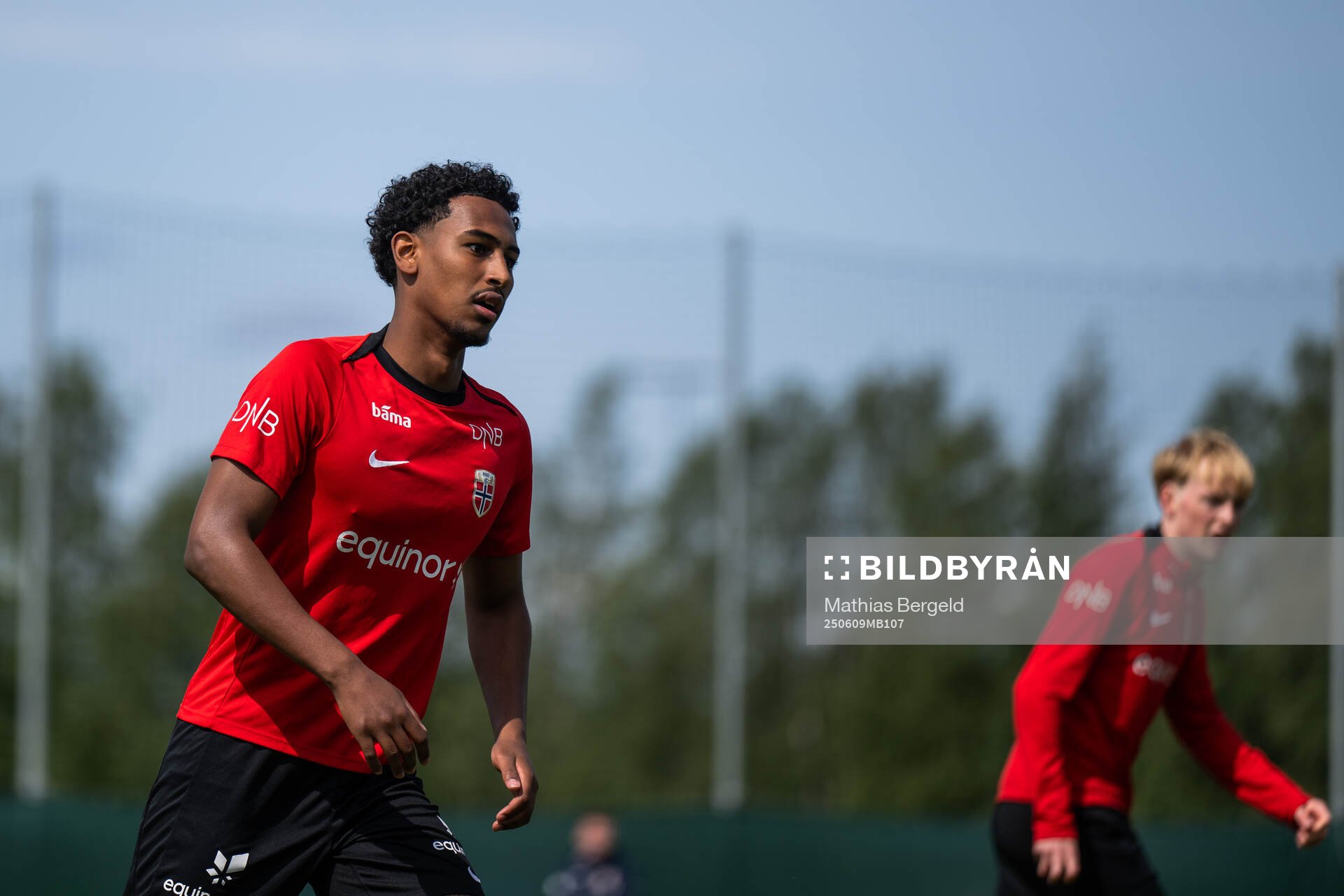 Faniel Tewelde of the Norwegian under-19 national football