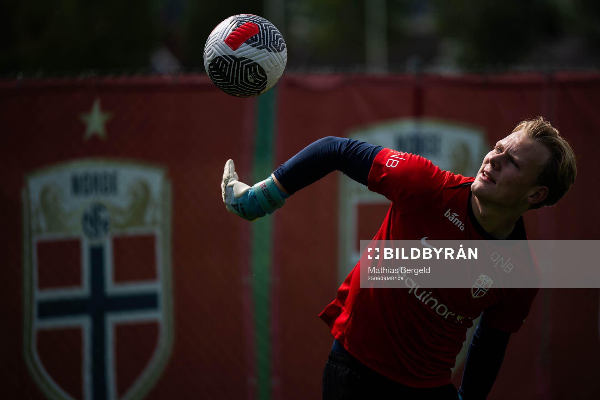 Goalkeeper Einar Bøe Fauskanger of the Norwegian under-19