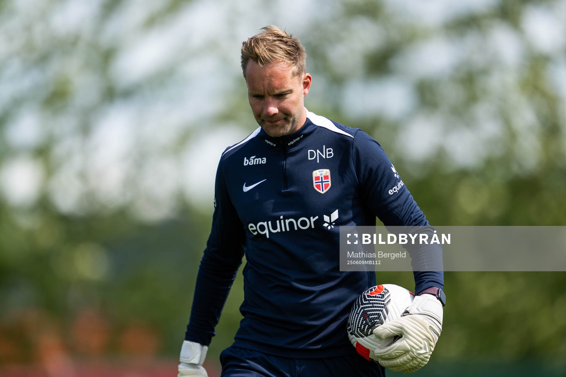 Goalkeeper coach Mats Mørch of the Norwegian under-19