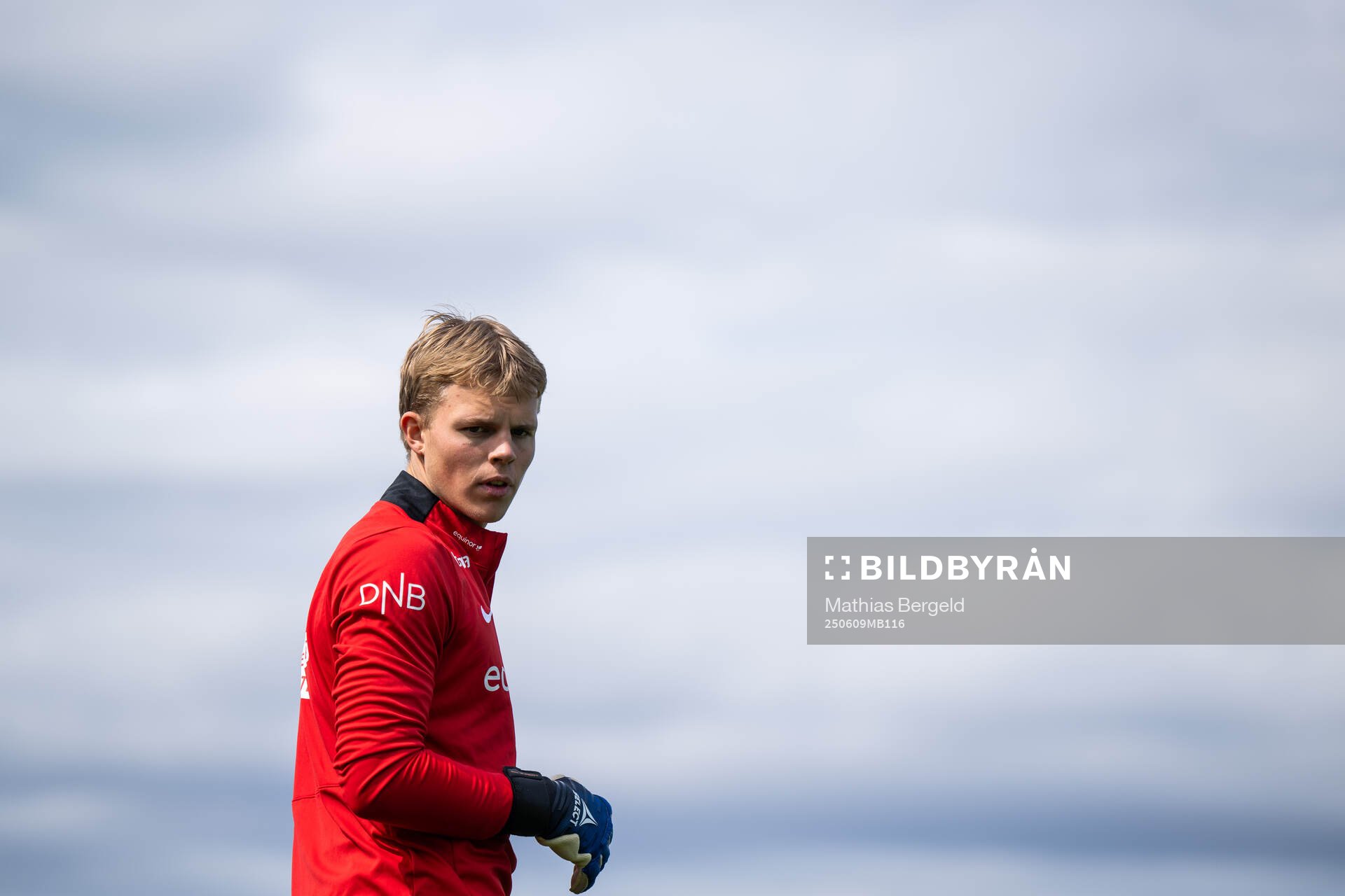 Goalkeeper Daniel Gjerde Sætren of the Norwegian under-19