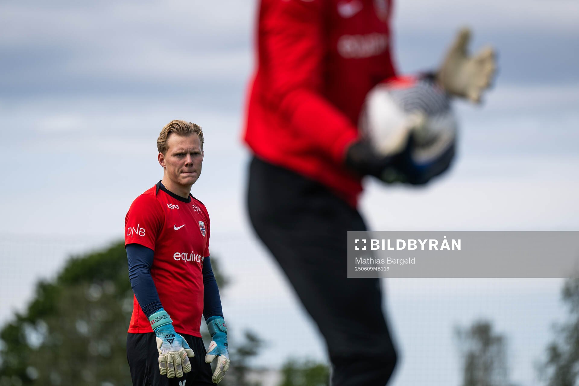 Goalkeeper Einar Bøe Fauskanger of the Norwegian under-19