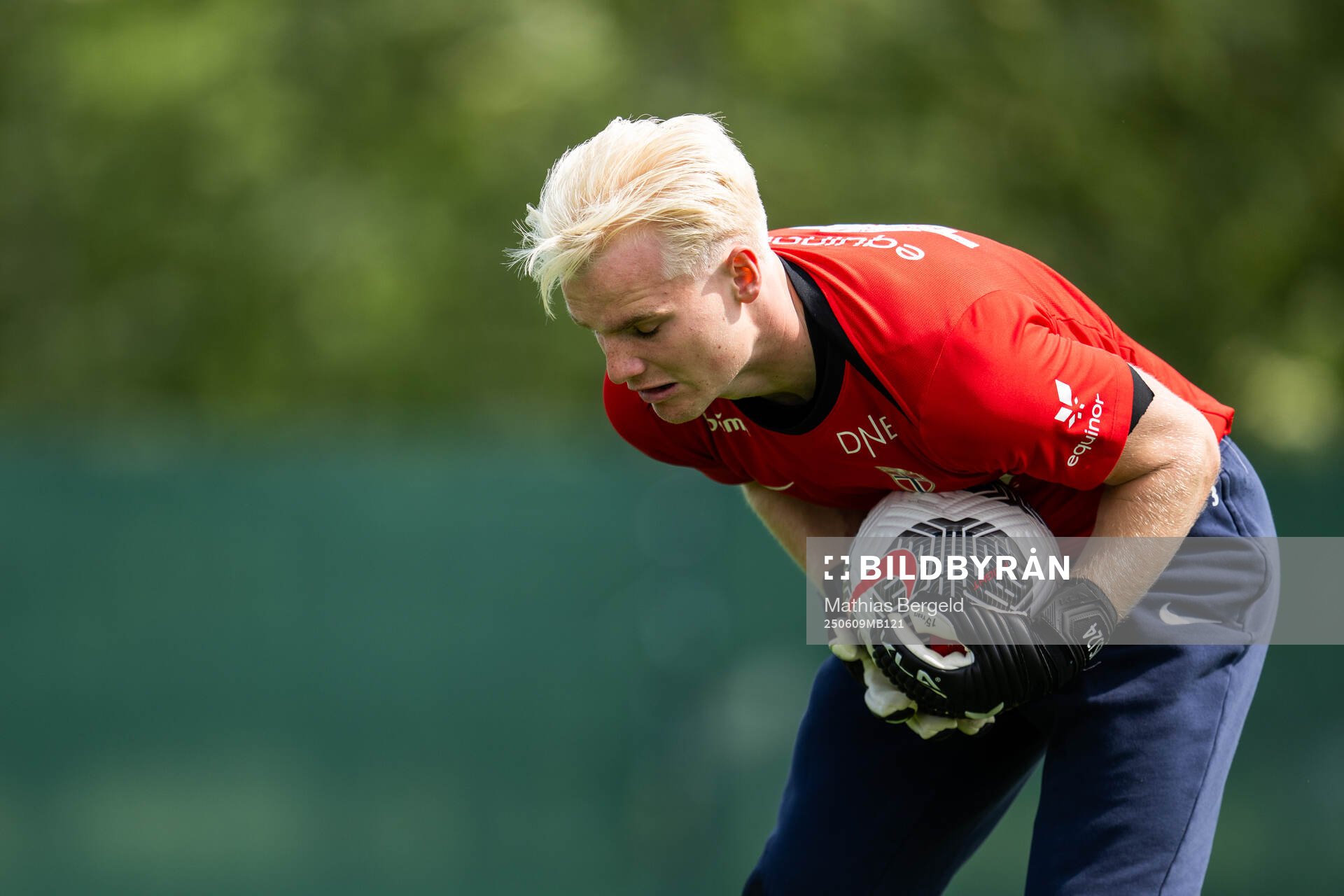 Goalkeeper Magnus Stær-Jensen of the Norwegian under-19
