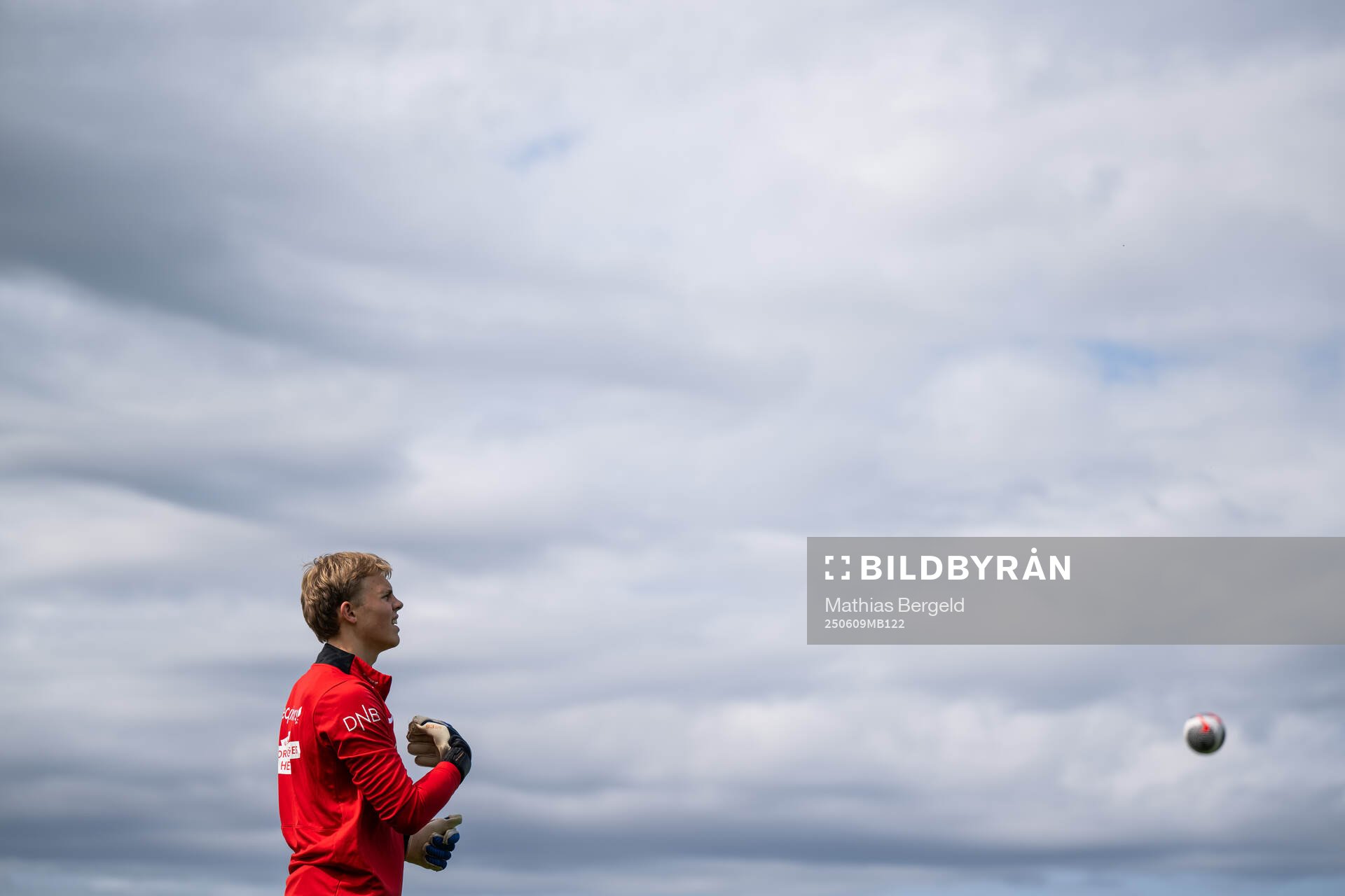 Goalkeeper Daniel Gjerde Sætren of the Norwegian under-19