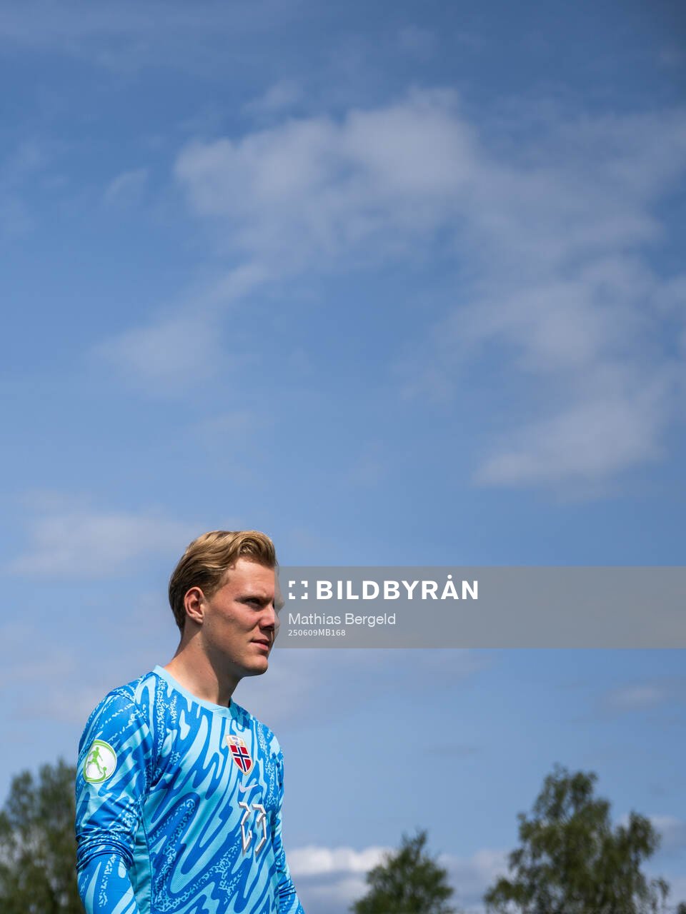 Goalkeeper Einar Bøe Fauskanger of the Norwegian under-19