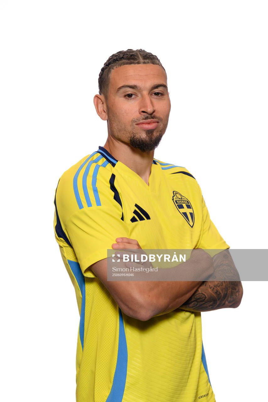 Jordan Larsson of the Swedish men's national football team