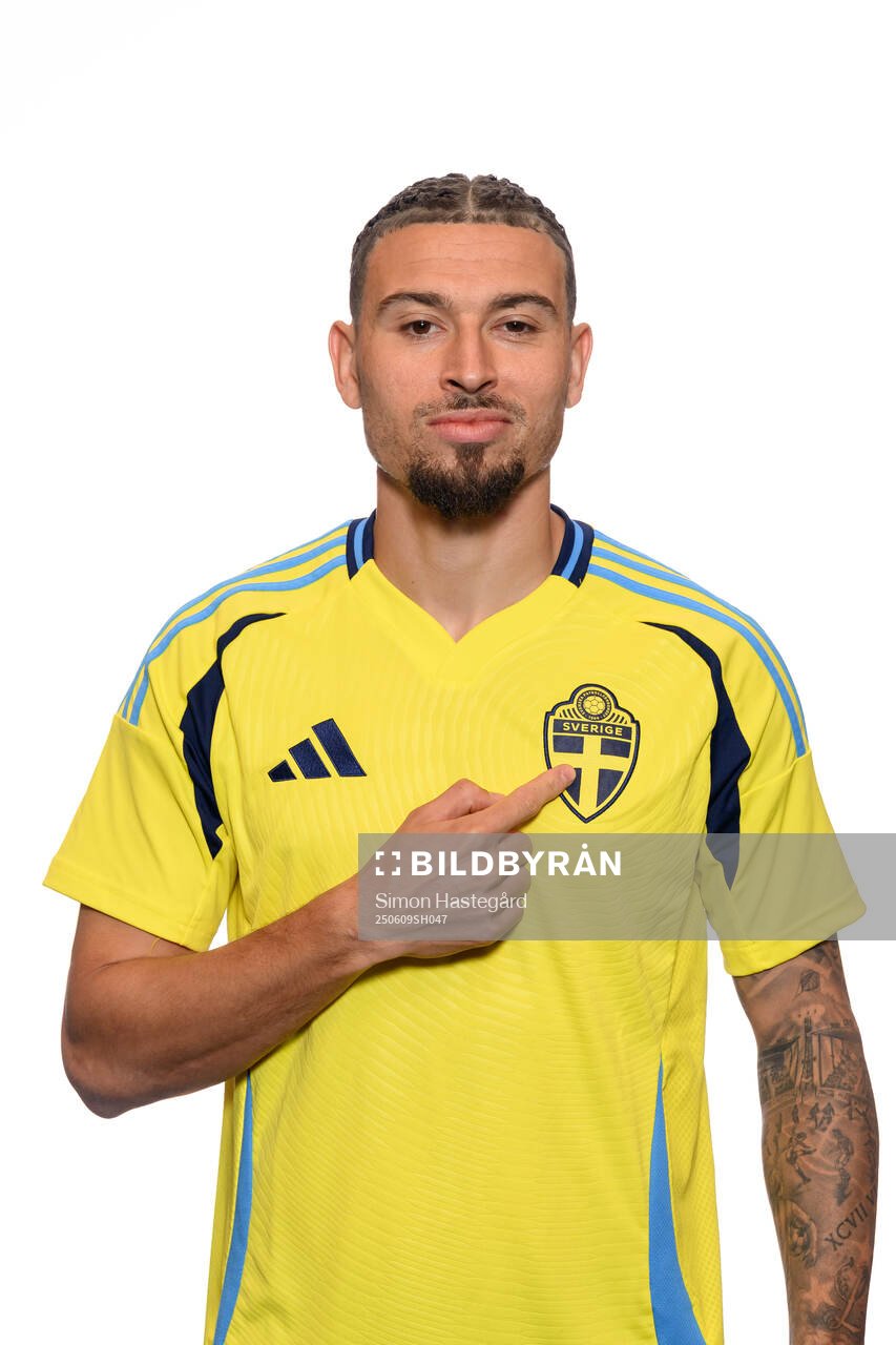Jordan Larsson of the Swedish men's national football team