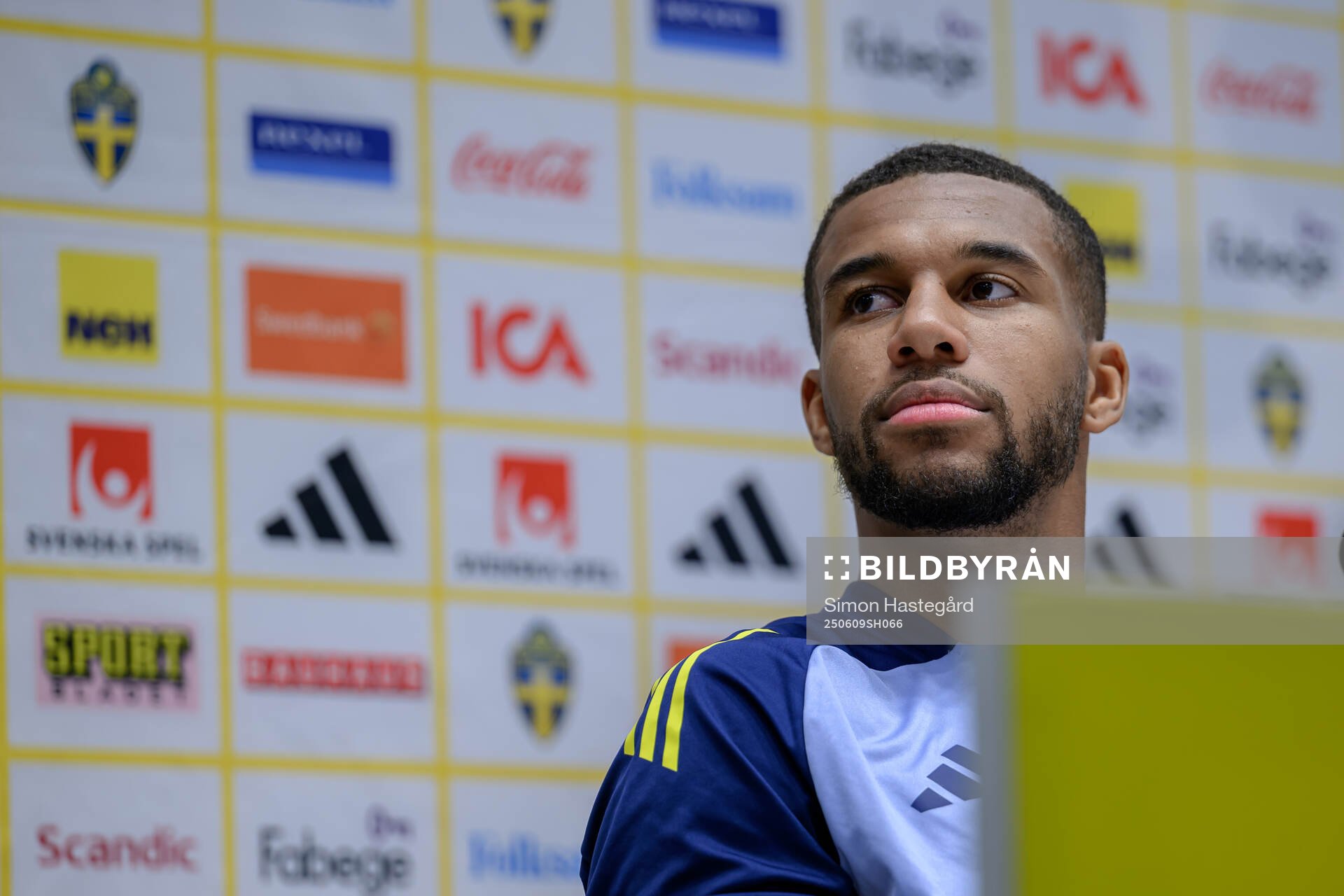 Isak Hien of the Swedish men's national football team