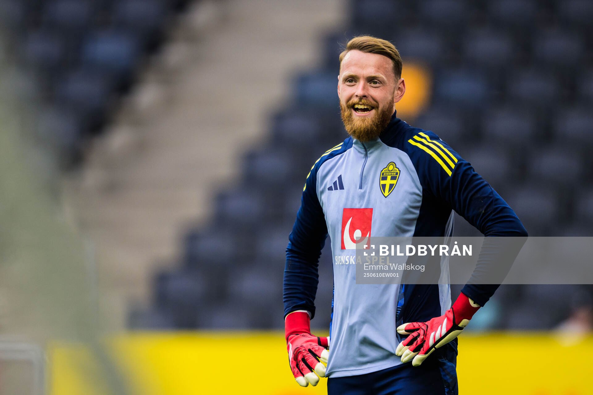 Goalkeeper Viktor Johansson of Sweden
