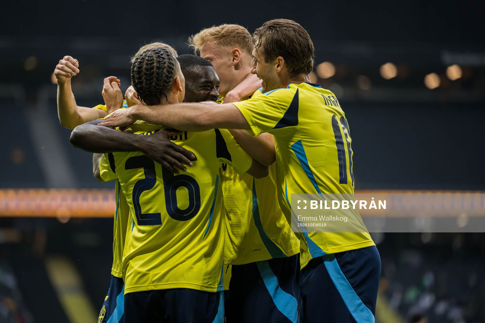 Ken Sema of Sweden celebrating
