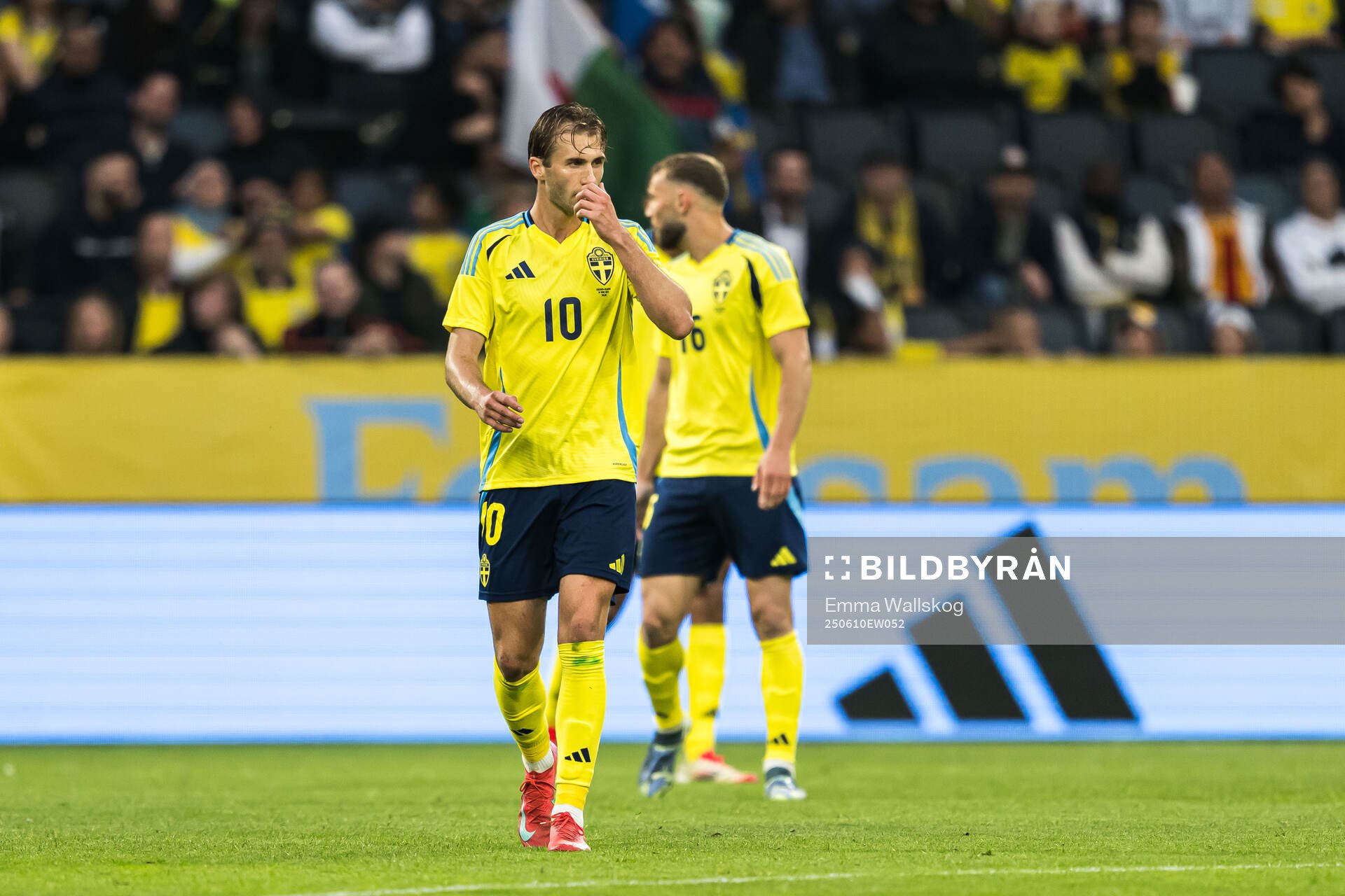 Benjamin Nygren of Sweden looks dejected