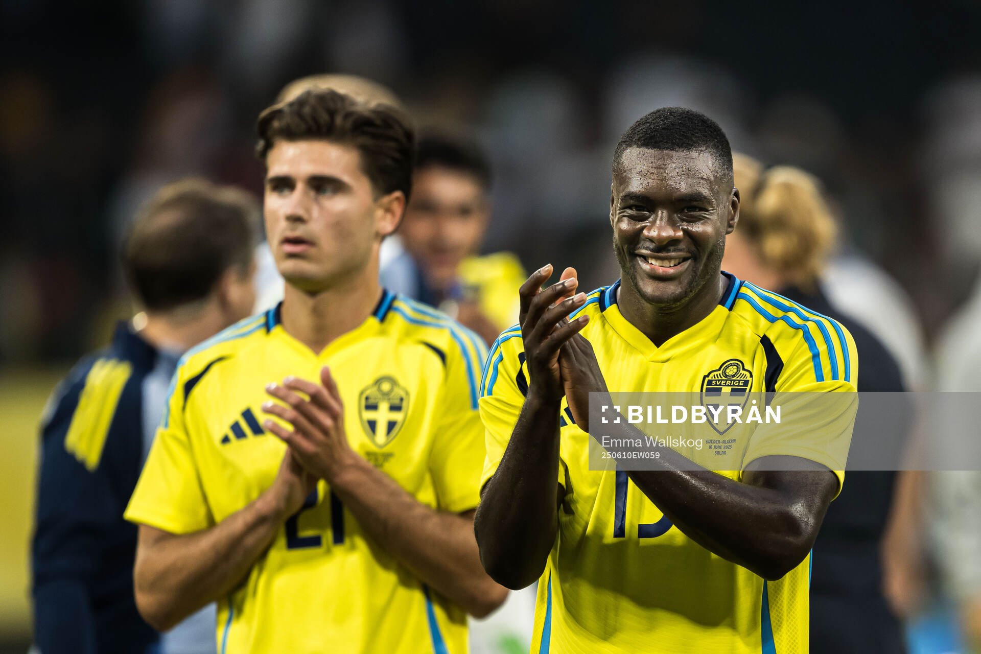 Ken Sema of Sweden celebrating