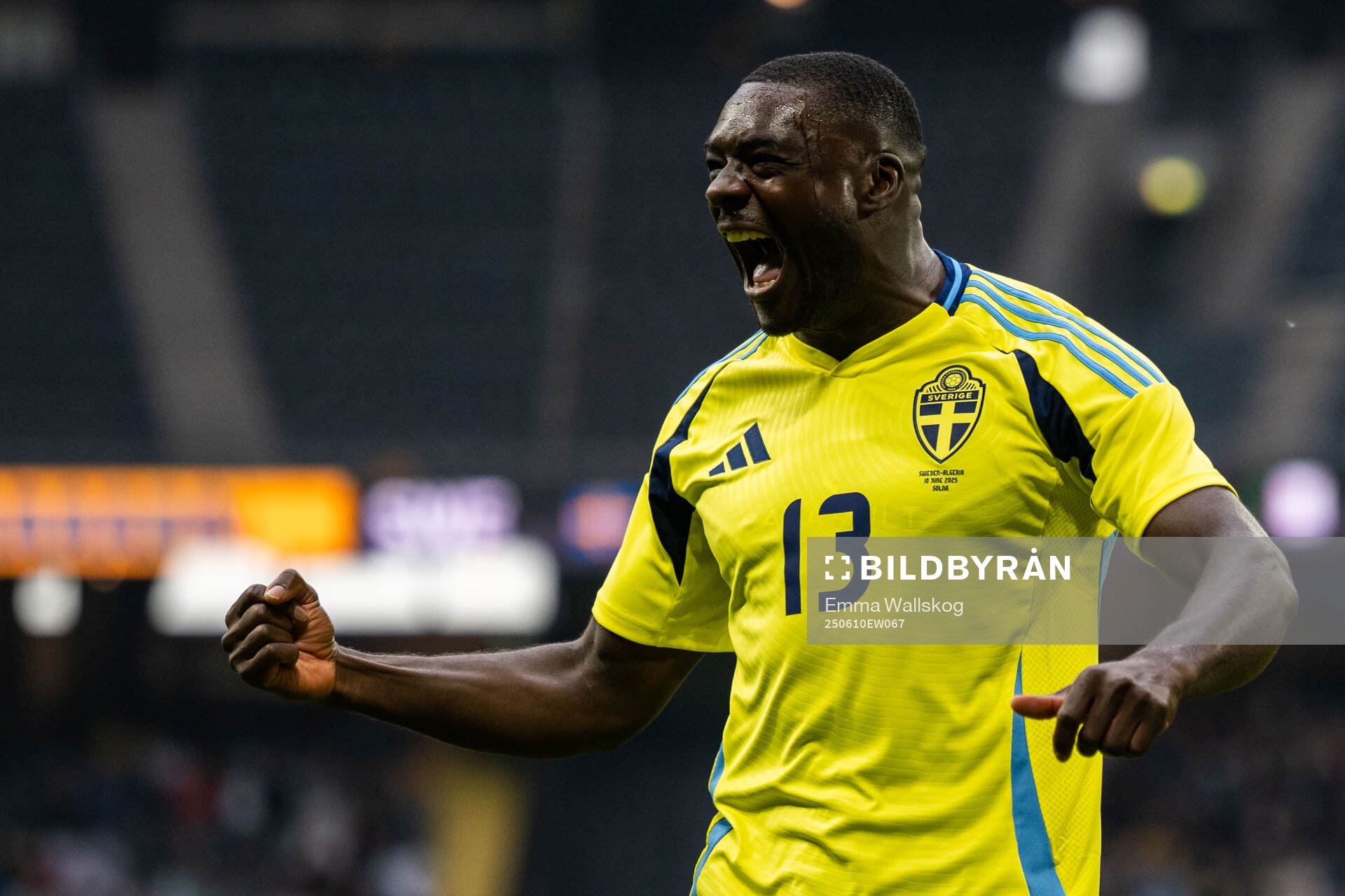 Ken Sema of Sweden celebrates