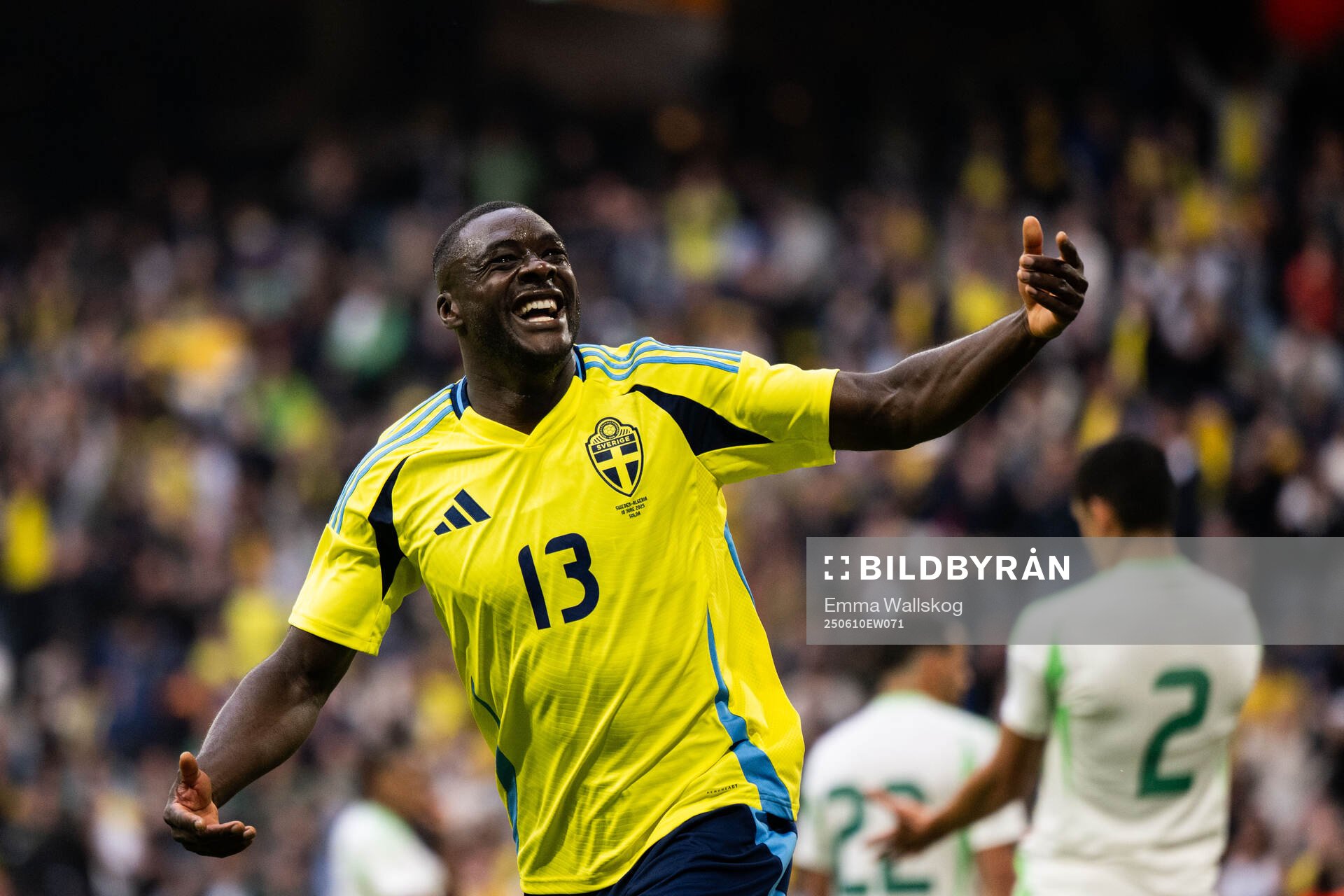 Ken Sema of Sweden celebrates