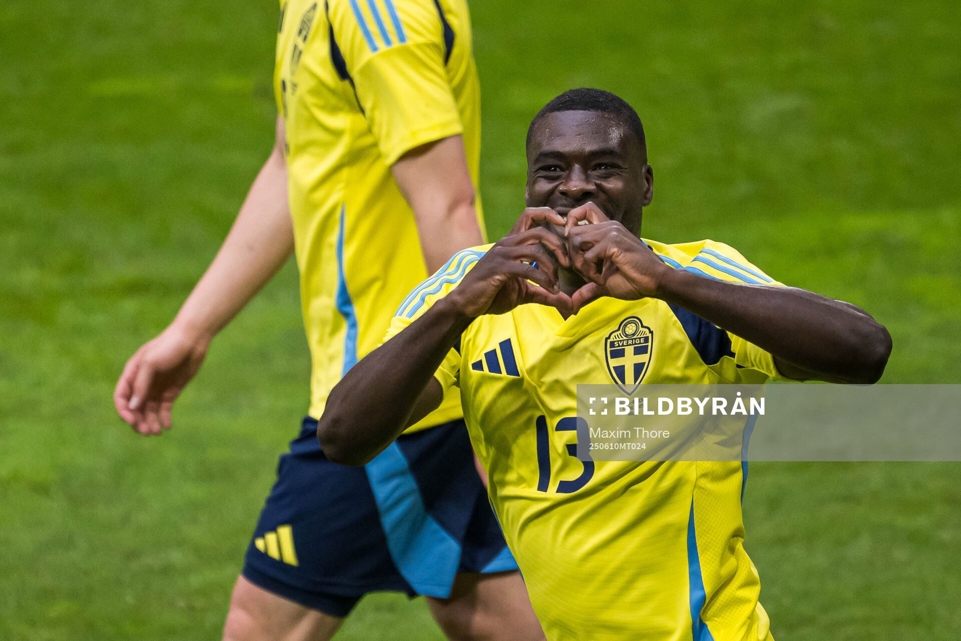 Ken Sema of Sweden celebrates