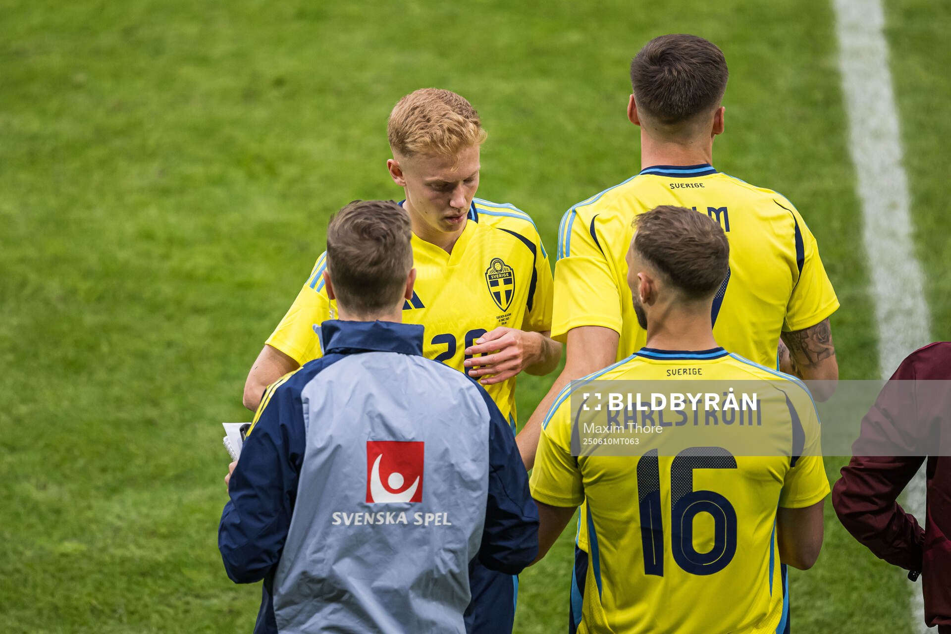 Hugo Larsson, Emil Holm and Jesper Karlström of Sweden