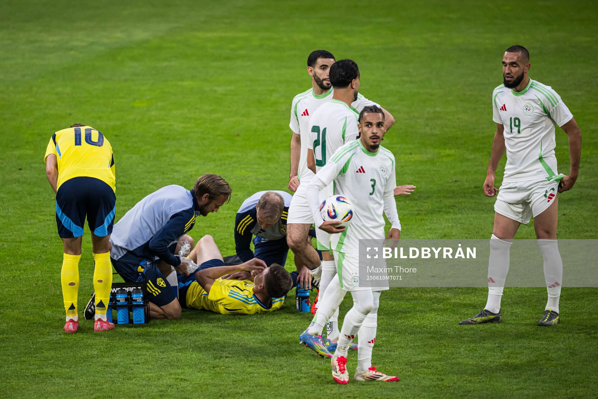 Emil Holm of Sweden in pain