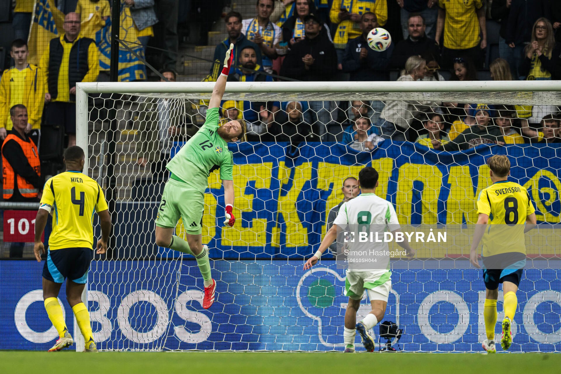 Goalkeeper Viktor Johansson of Sweden