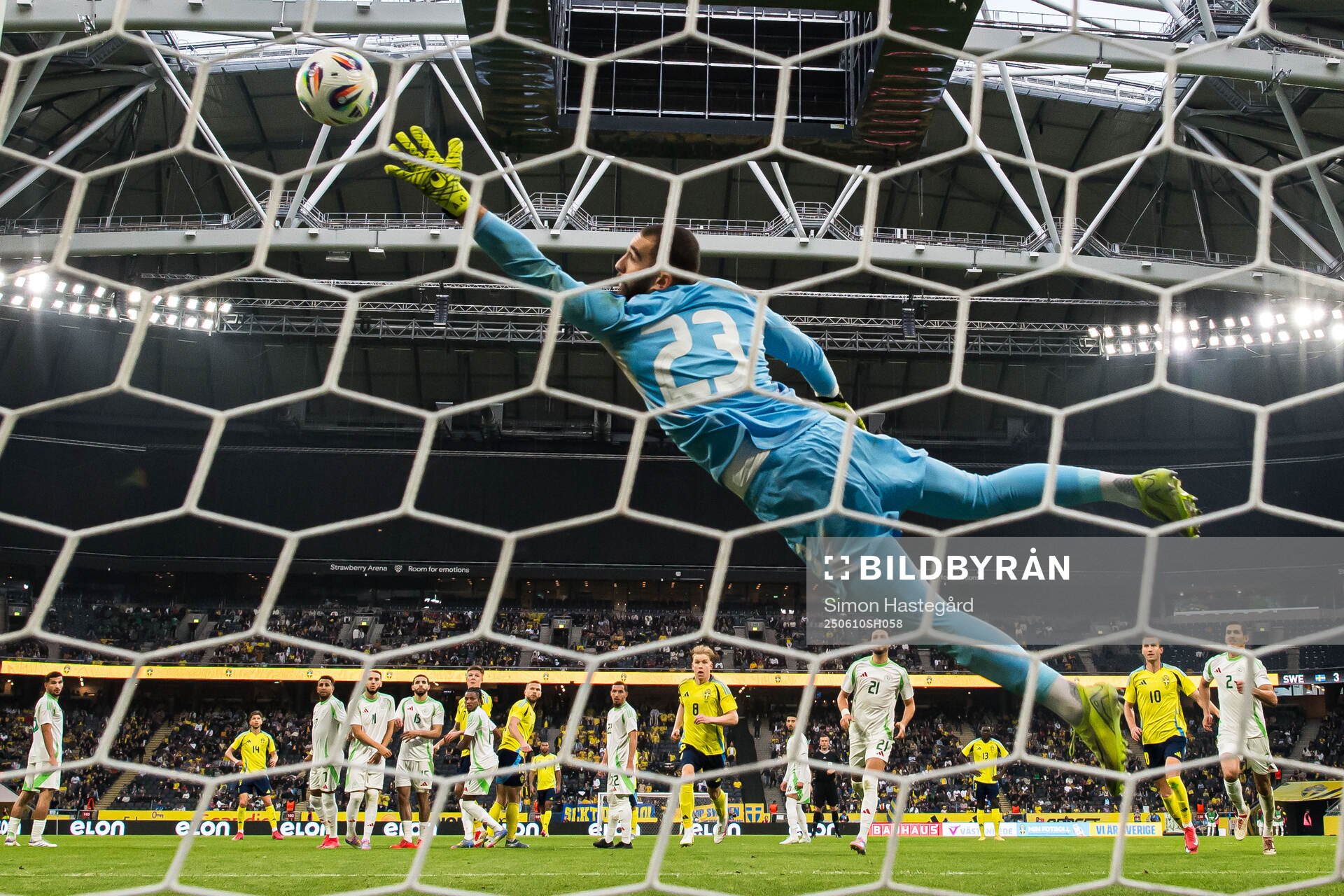 Anton Salétros of Sweden scores the 4-0 goal against