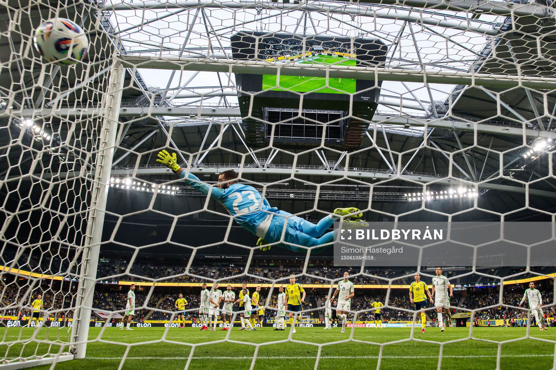 Anton Salétros of Sweden scores the 4-0 goal against