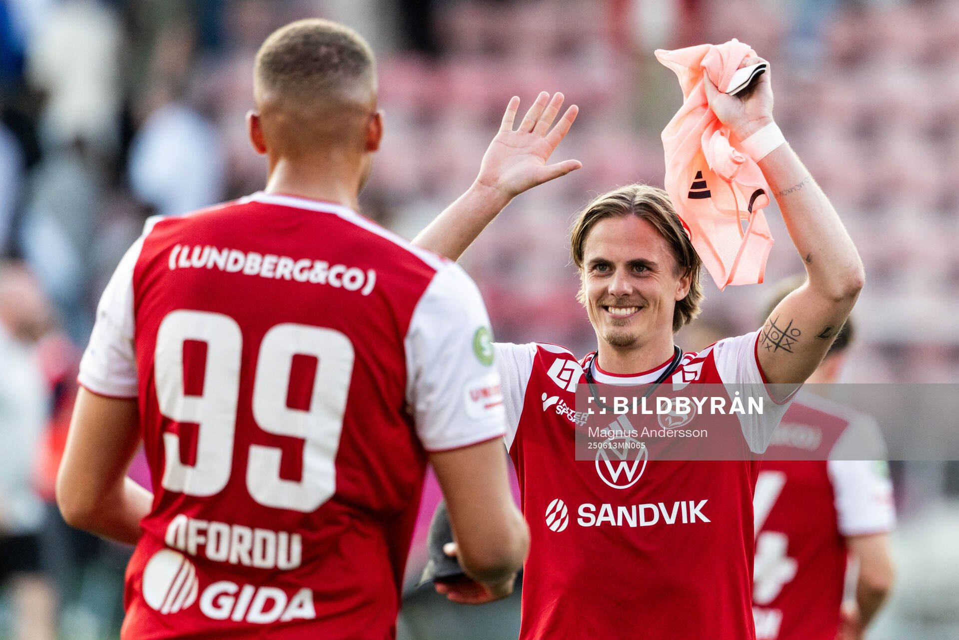 Sandvikens IFs Johan Arvidsson jublar