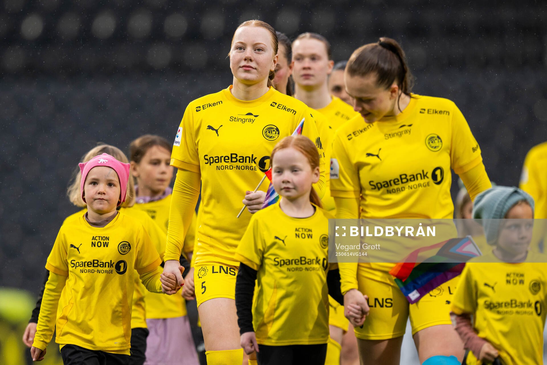 Thale Hauge of Bodø/Glimt enters the pitch