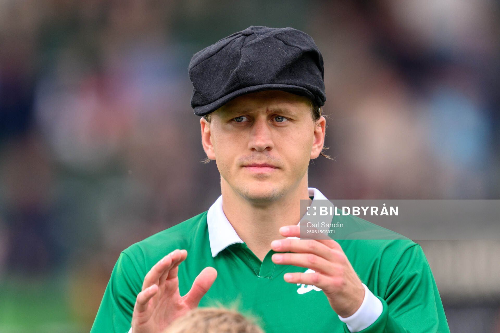 Varbergs Jesper Jonasson Westermark  vid lineup