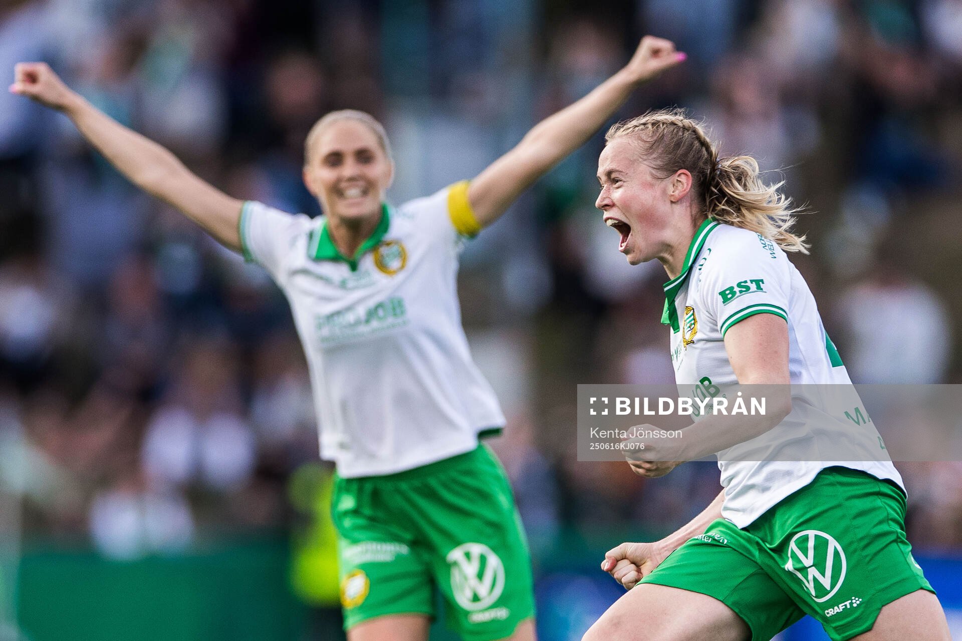 Hammarbys Julie Blakstad jublar