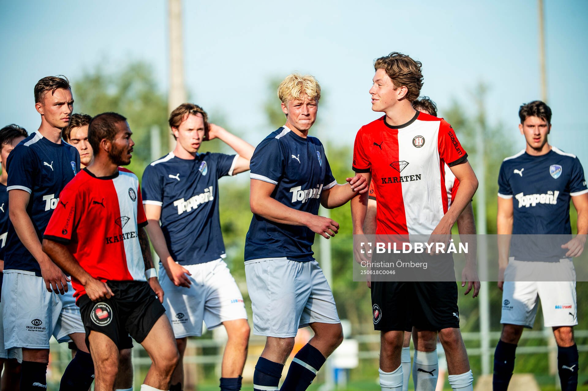 FC Näsets Hampus Bergman Werntoft bland övriga spelare