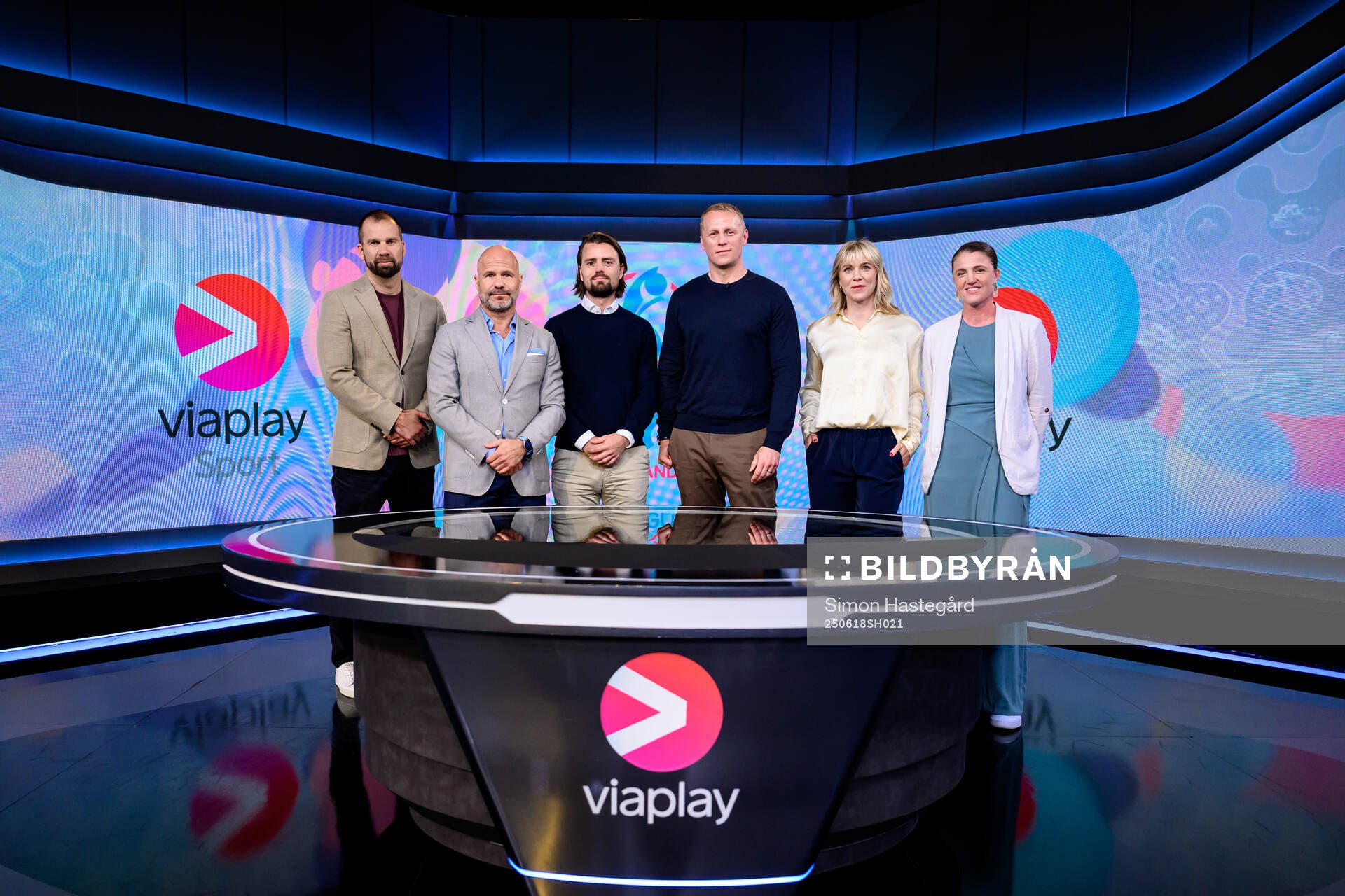 Viaplays Pär Lagerström, Claes Andersson, Axel Olsson,
