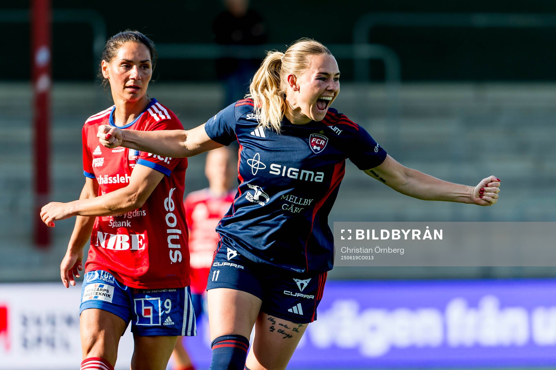 Rosengårds Emma Jansson jublar