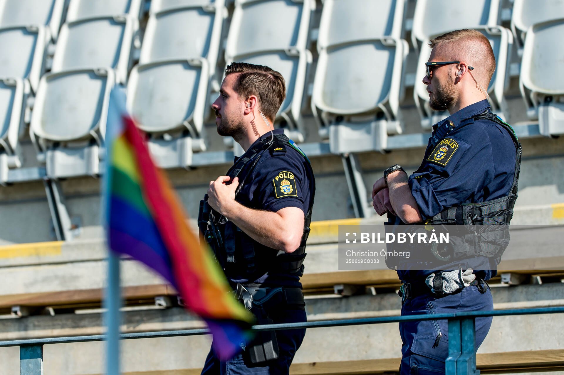 Poliser på plats
