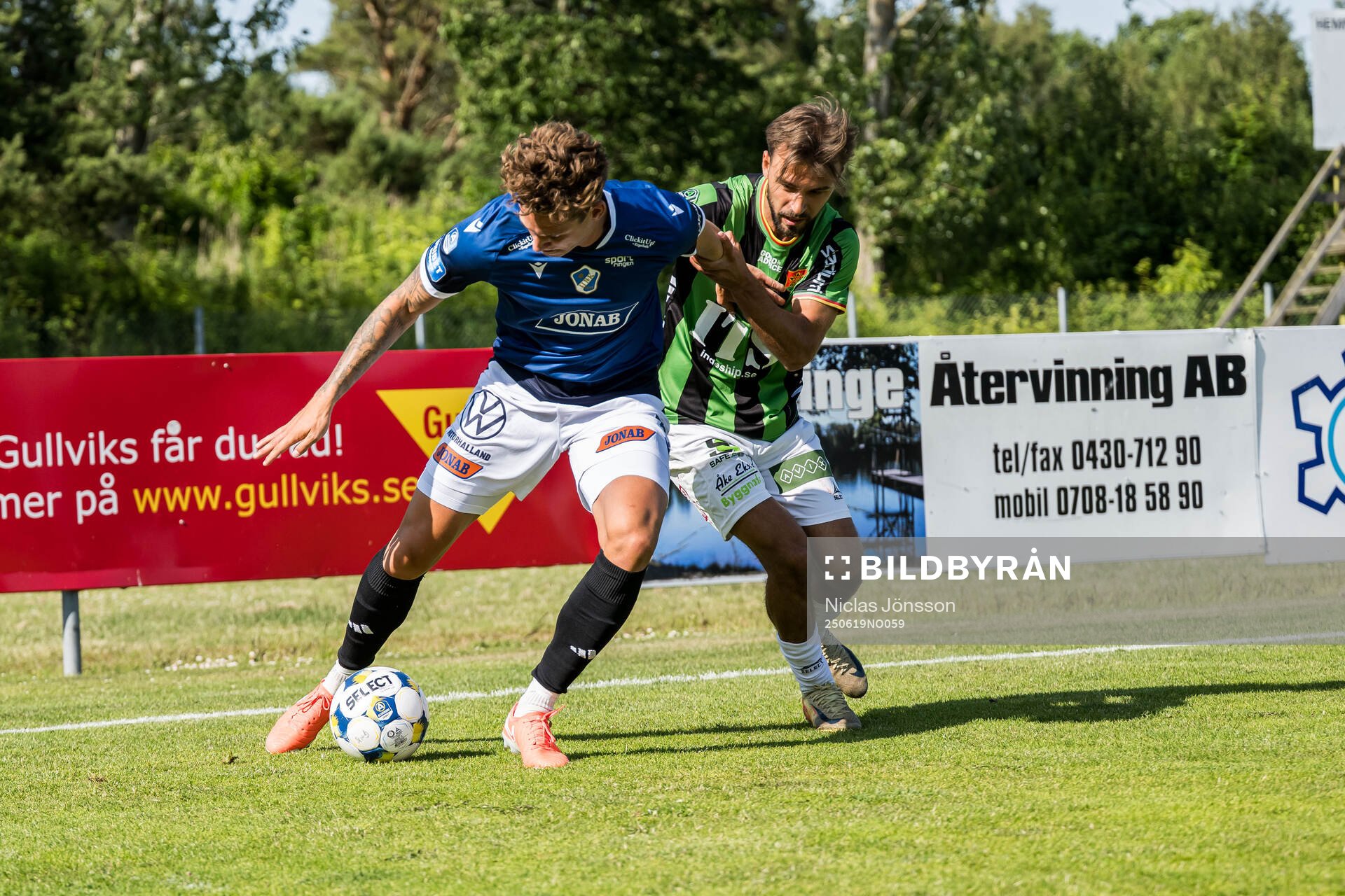 Halmstads Gabriel Wallentin och GAISs Edvin Becirovic
